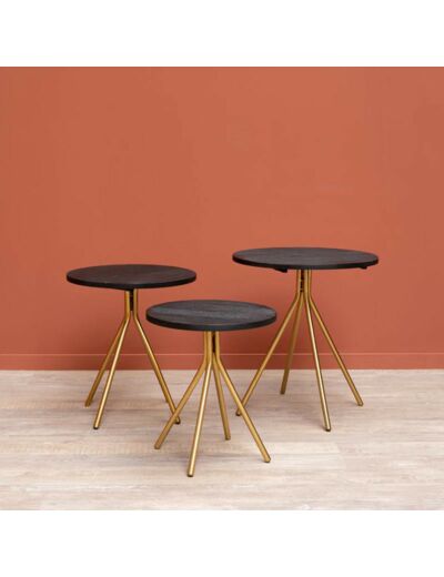 Ensemble 3 tables d'appoint Supremes 43x35cm