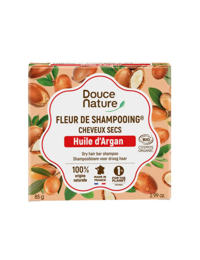 Fleur de Shampooing solide cheveux secs Argan 85g