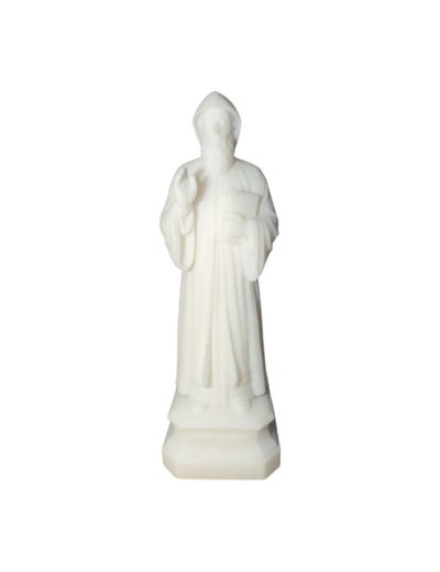 Saint Charbel - Statue en Albaster 12 cm - Blanc