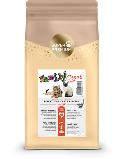 Croquettes SUPER PREMIUM au poulet pour chats adultes - 2 tailles