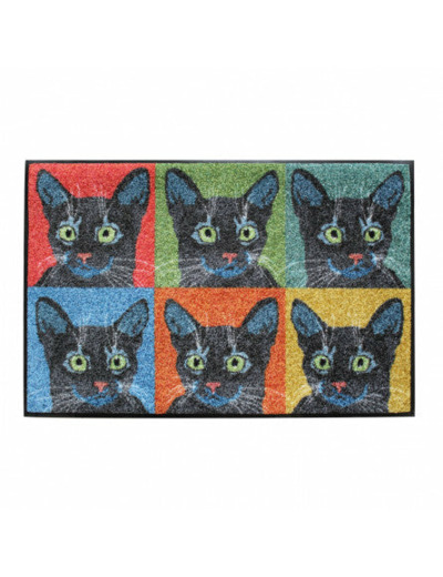 Tapis Antidérapant CHATS POP ART MULTICOLORE Garnier-Thiebaut