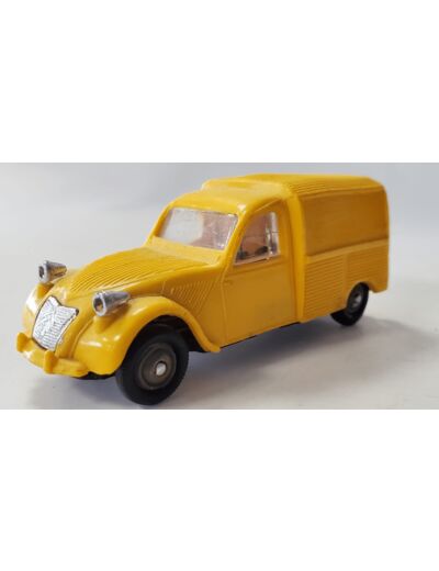 CITROEN 2CV FOUGONNETTE JAUNE NOREV PLASTIQUE 1/43 SANS BOITE