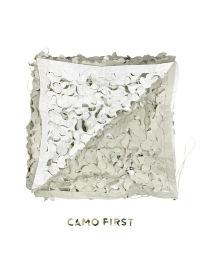 Filet camouflage blanc S-Cut 2 × 2 m : ombrage 80 %, filet camo robuste et renforcé