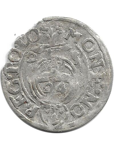 POLOGNE - SIGISMUND III 3 POLKER argent 1625 0gr83 TB+