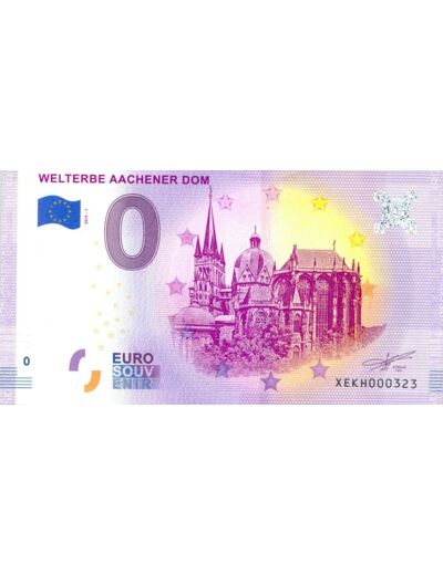 ALLEMAGNE 2019-1 WELTERBE AACHENER DOM BILLET SOUVENIR 0 EURO TOURISTIQUE  NEUF