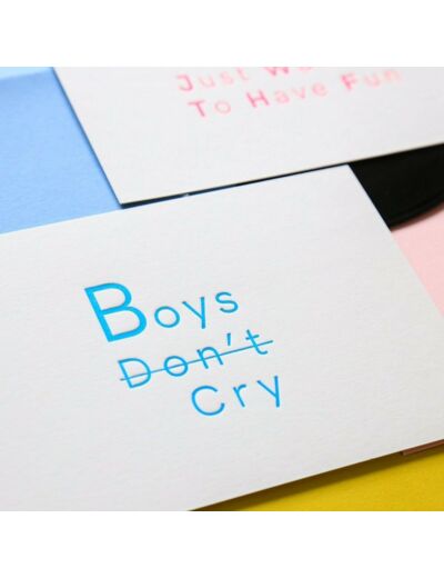 Pappus Editions - Carte Boys don't cry