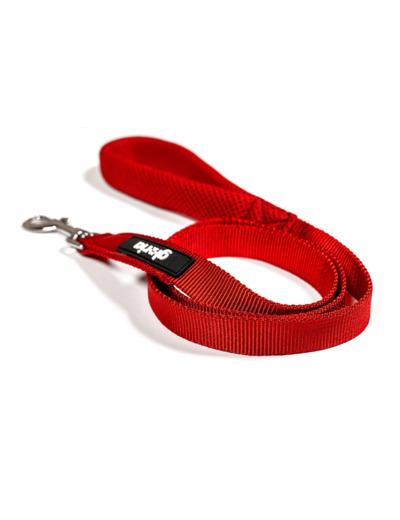 Laisse TREK STAR, Rouge pour chiens - 120cm x 1,5cm