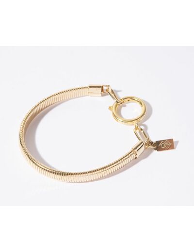 Bracelet Loops en maille serpent dorée, Edition Limitée