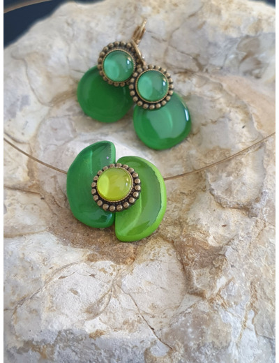 COLLIER PETIT SOLEIL VERT