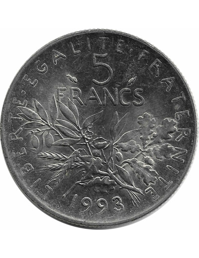 FRANCE 5 FRANCS ROTY 1993 SUP/NC