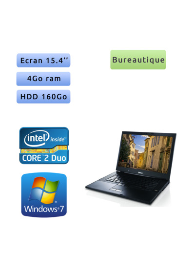 Dell Latitude E6500 - Windows 7 - 2.53 4Go 160Go - 15.4  - Ordinateur Portable PC