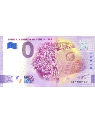 ALLEMAGNE 2020-31 JOHN F KENNEDY IN BERLIN 1963 BILLET SOUVENIR 0 EURO