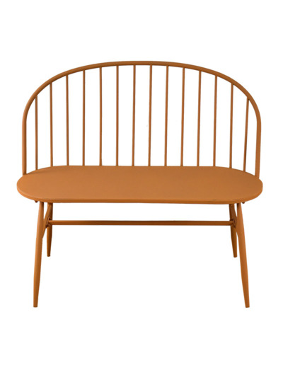 Banc de jardin fer rouille Love 100x50x86cm