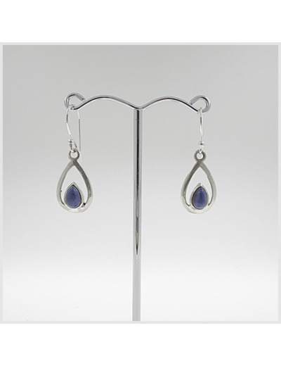 Boucles d'oreilles Lapis Lazuli et Argent Massif