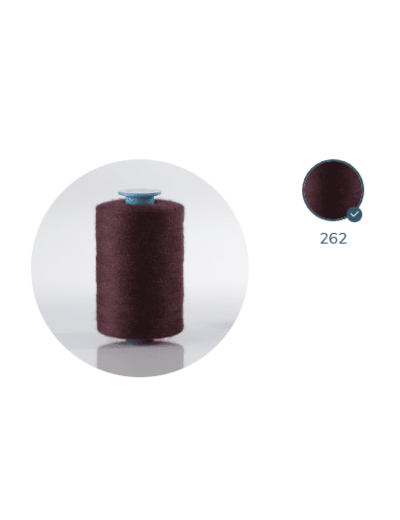 ZX 75-262 Bourgogne FIL À COUDRE 100% POLYESTER TRÈS RÉSISTANT bobine 1000m