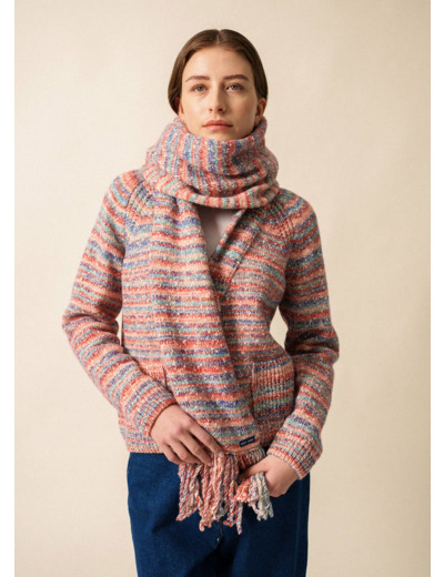 Echarpe multicolore Zurich en laine mélangée