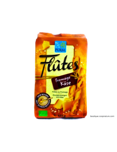 Biscuits Apéritifs Flûtes au Fromage Bio 125g