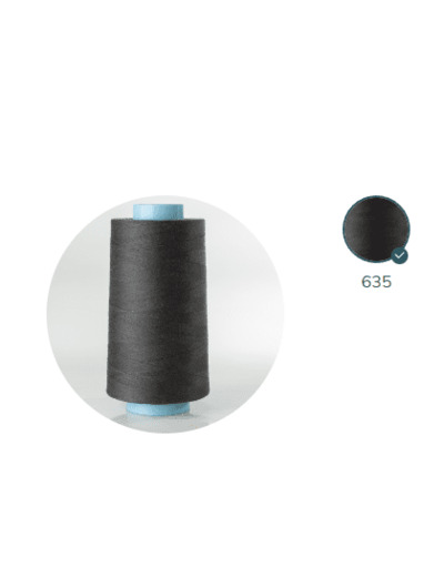 ZX 35 - 635 ACIER FIL À COUDRE 100% POLYESTER TRÈS RÉSISTANT bobine 500m