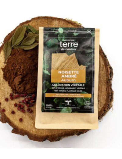 Coloration végétale Noisette Ambré Auburn - Laboratoire Terre de Couleur -100g