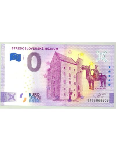 SLOVAQUIE 2020-1 STREDOSLOVENSKE MUZEUM (ANNIVERSAIRE) BILLET SOUVENIR 0 EURO