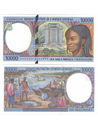 BANQUE DES ETATS DE L'AFRIQUE CENTRALE B.E.A.C CONGO 10000 FRANCS 1994 NEUF P.105 Ca