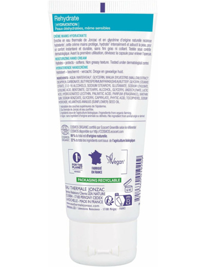 Creme mains hydratante 50ml Jonzac - REhydrate