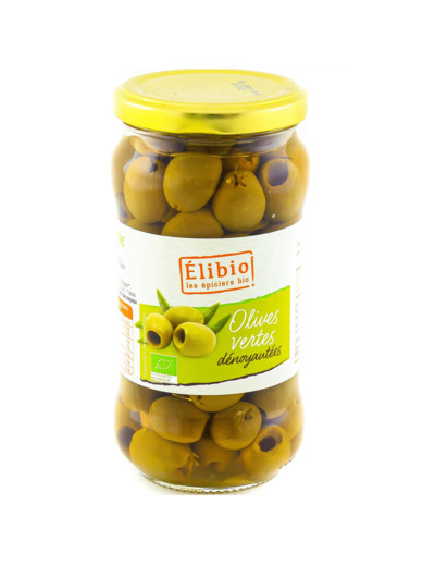 Olives Vertes Dénoyautées Bio 350g