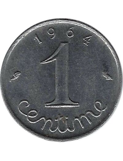 FRANCE 1 CENTIME INOX 1964 REBORD TTB+