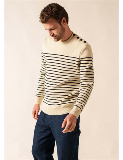 Pull marin rayé Binic 100% Laine SAINT JAMES