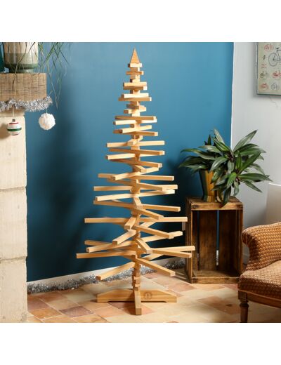 Sapin de Noël en bois Balthazar, 160cm