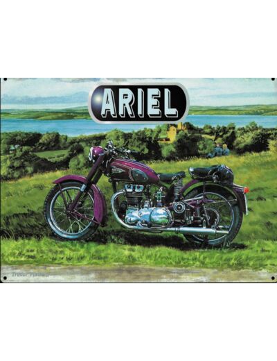 Plaque métal - moto Ariel - 30 x 20 cm - Décoration vintage