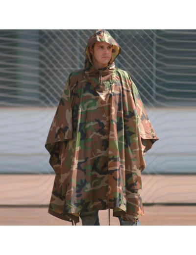 Poncho 100% RIPSTOP (woodland)