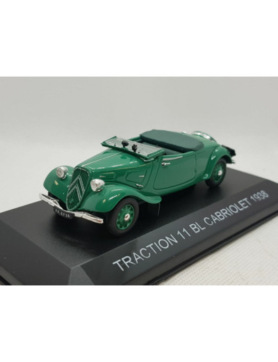 CITROEN TRACTION 11 BL CABRIOLET VERT 1938 1/43 BOITE