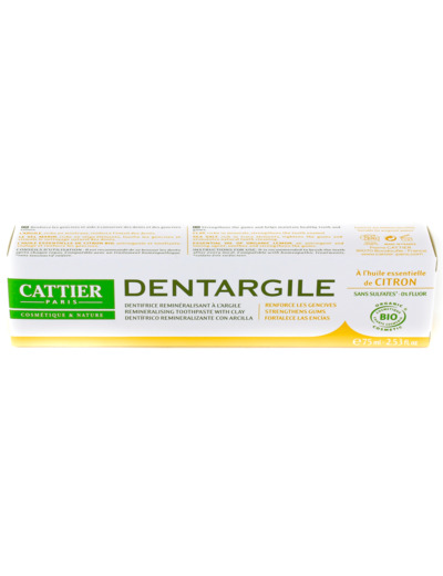 Dentifrice Dentargile au Citron Ecocert 75ml