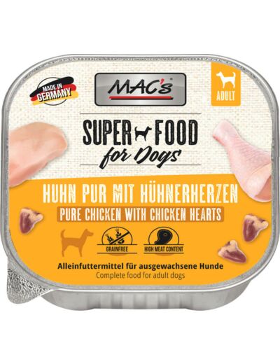 MAC'S Chien, Poulet & coeurs de volaille - 150G