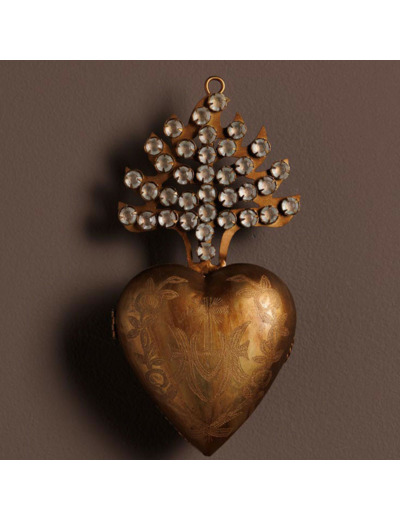 Boîte Ex-voto bijou or 9x18x4cm