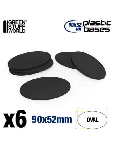 Socles plastiques ovales 90x52mm noir