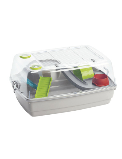 Cage hamster Bernie Deluxe gris - 25,5 x 53 x 38cm