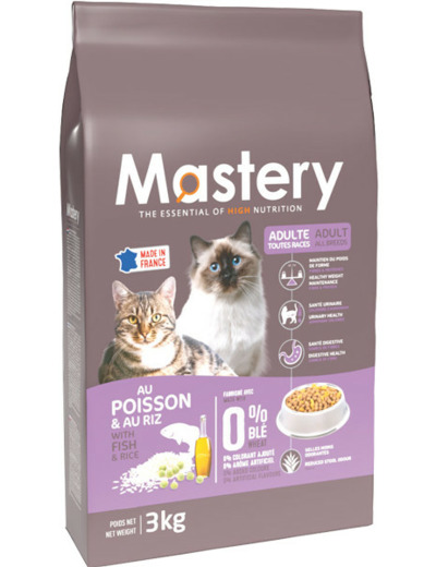 Croquettes Mastery pour chat adultes au poisson - 3KG