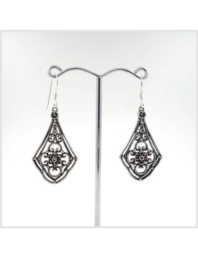 Boucles d'oreilles en argent massif