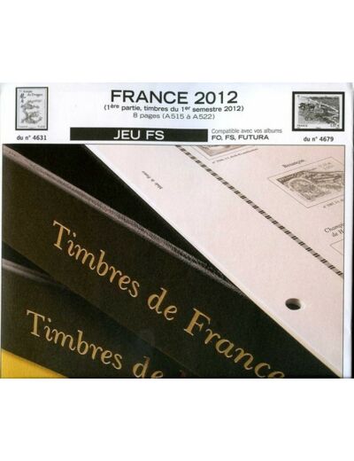 FEUILLE COMPLEMENTAIRE FRANCE 2012 FS 1re partie (SANS POCHETTE) YVERT