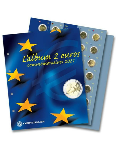 RECHARGE 2 EURO COMMEMORATIVES 2021 (YVERT 2635)