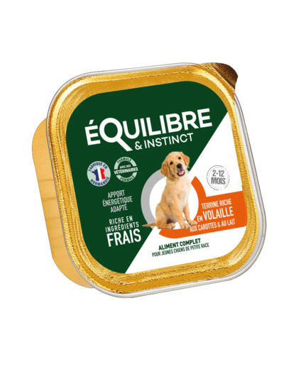 Équilibre & Instinct CHIOT, Pâtée riche en volaille & aux carottes - 300G