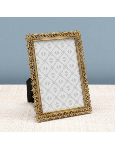 Cadre photo doré rectangulaire à poser 18x13cm