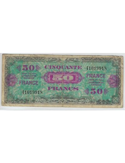 FRANCE 50 FRANCS Type FRANCE 1945 SANS SERIE TB+ 918