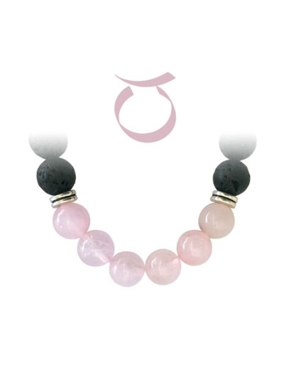 Bracelet zodiacal Quartz Rose-Pierre du Taureau