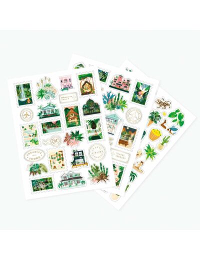 Set de 3 Planches de Stickers Wanderlust  - All the ways to say