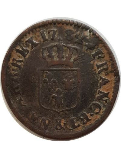 LOUIS XVI (1774-1792) LIARD 1782 & (Aix) TB