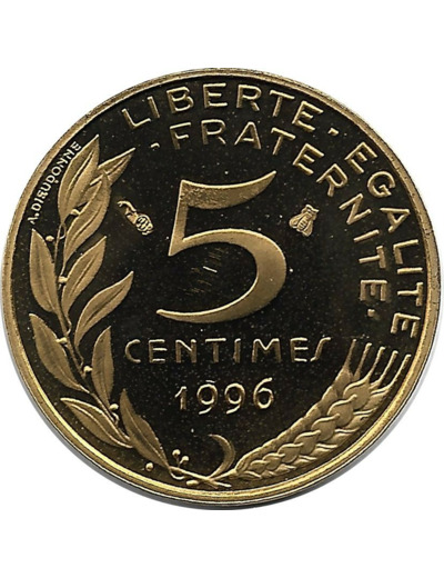 FRANCE 5 CENTIMES LAGRIFFOUL 1996 4 plis BE
