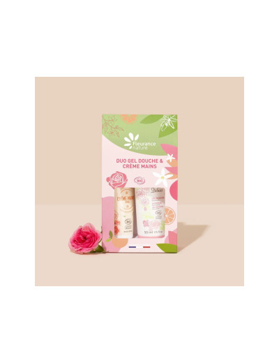 Duo gel douche et crème mains Rose